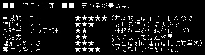 【西田式脳だまダイエット】評価・寸評.jpg